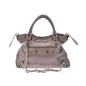 Balenciaga The Town Grey Calfskin Bag Strap
